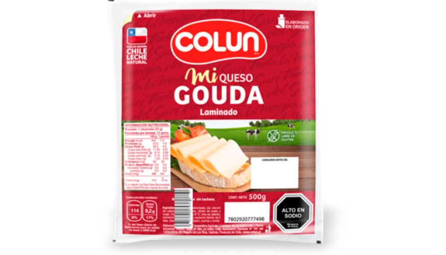 queso gouda colun 500g laminado